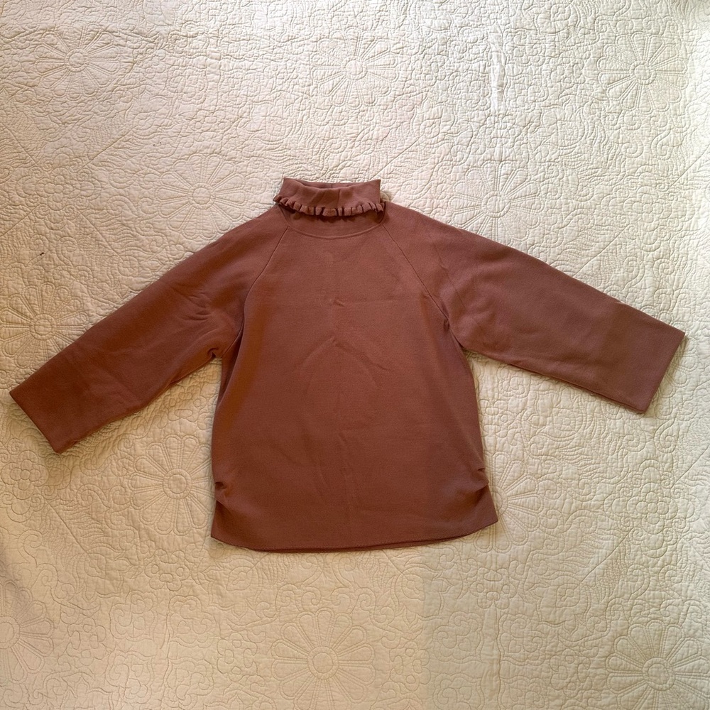 J.W. Anderson Camel Ruffled Turtleneck Sweater - Merino Wool - M - Runway Piece!